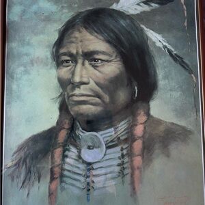 Vintage Native American Lithographs by Bill Hampton 12" X16"